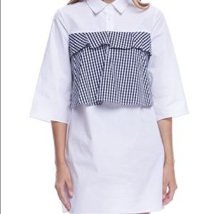 Shirt dress with gingham wrap